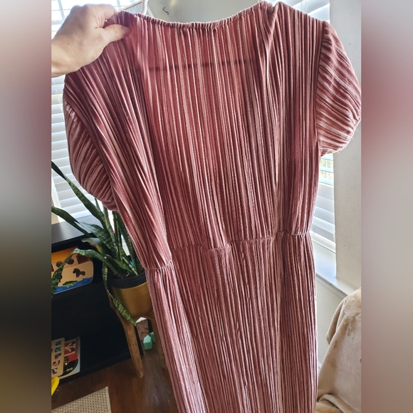 Arrow & Root Elegant Pink Button-Down Dress - Picture 3 of 5